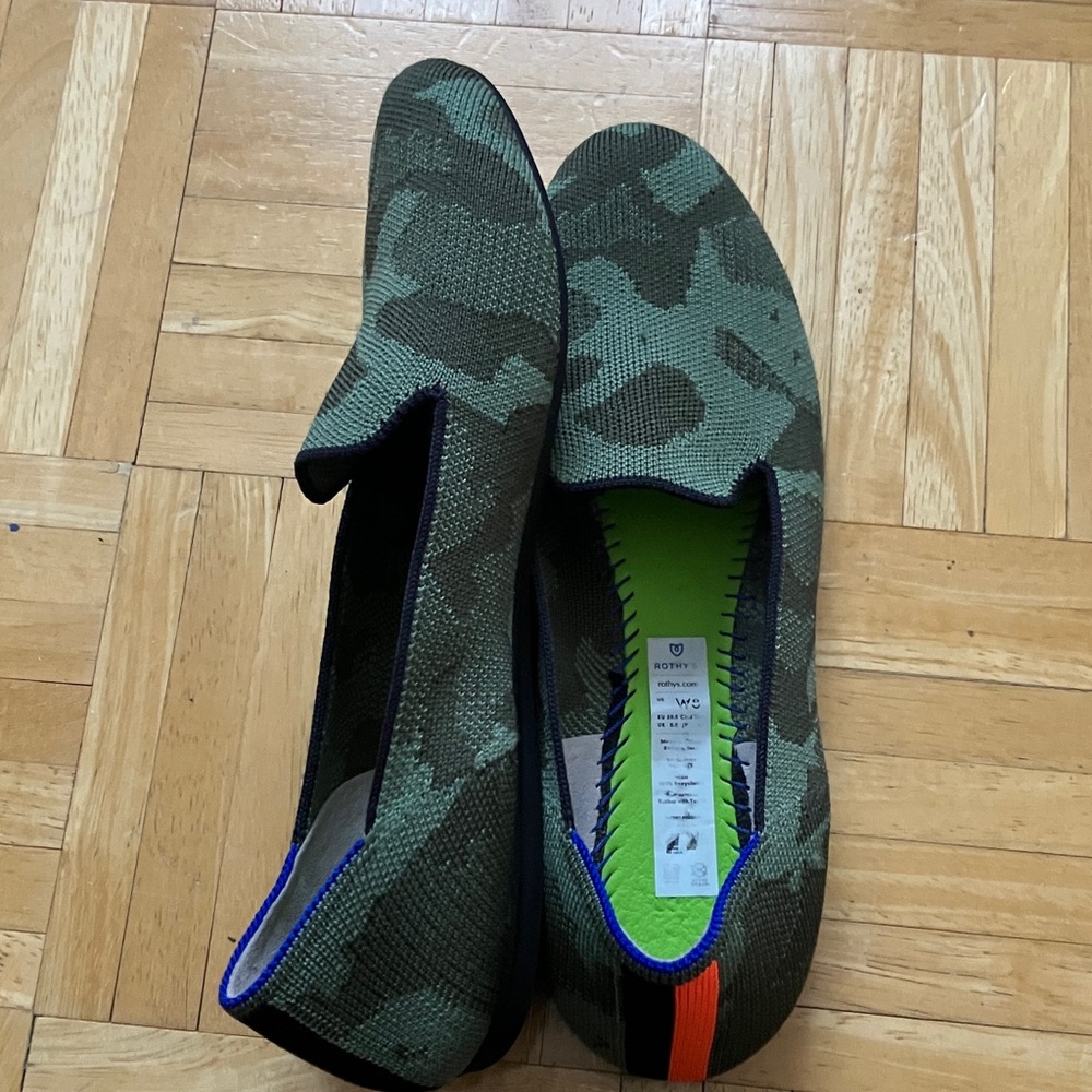 Rothy's Loafers Camouflage Slip-On Flats 8 no inserts - Picture 4 of 6